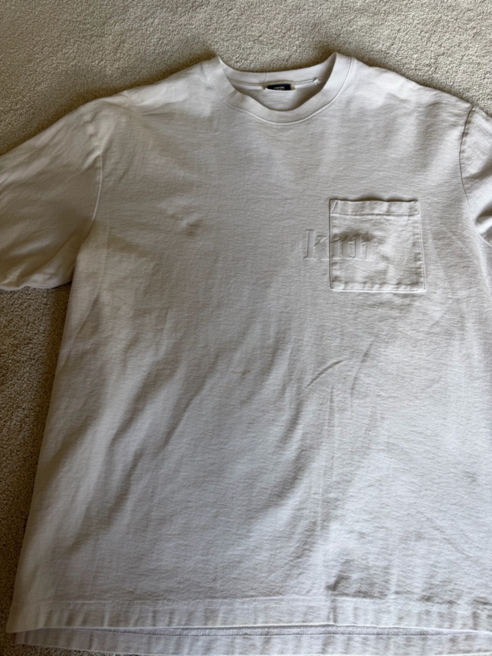 Kith White Embroidered Pocket Short-Sleeve Tee